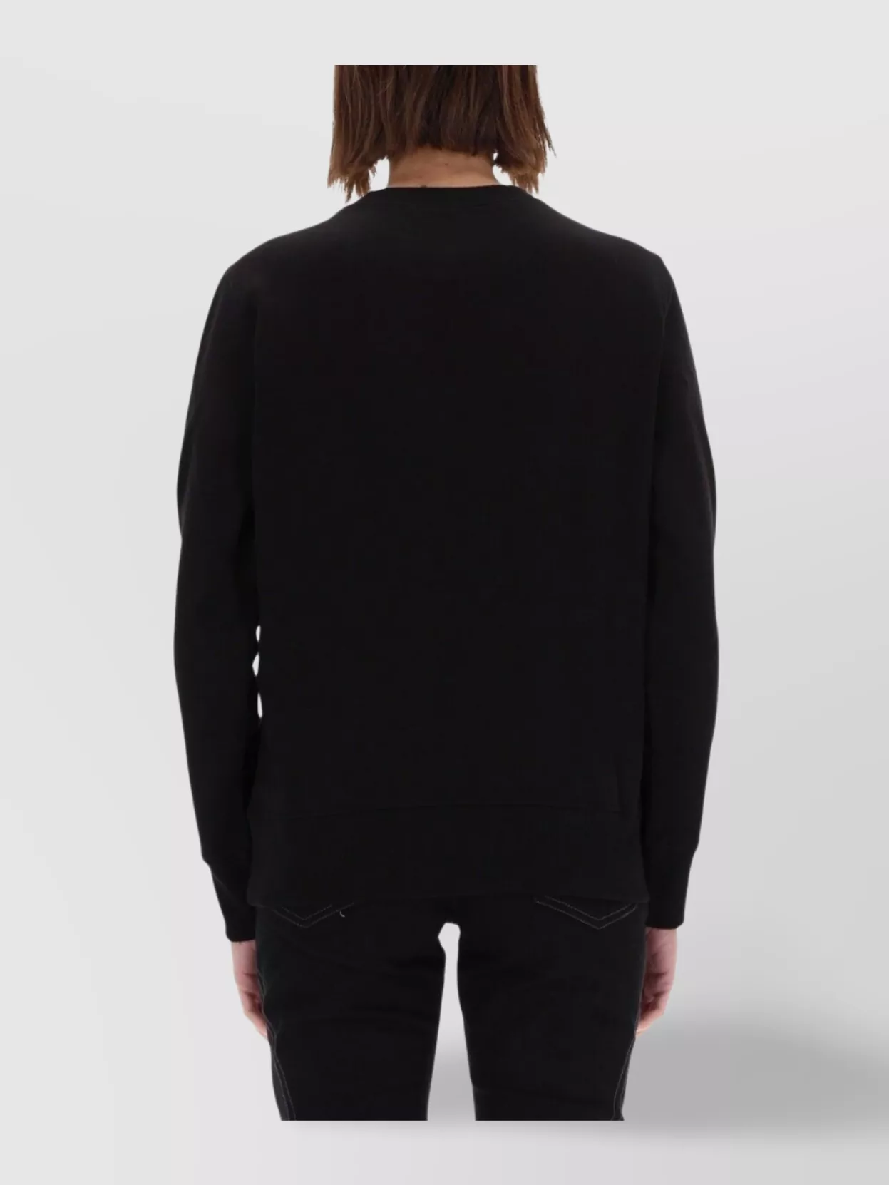 Versace Jeans Couture Long Sleeve Ribbed Knit Crew Neck