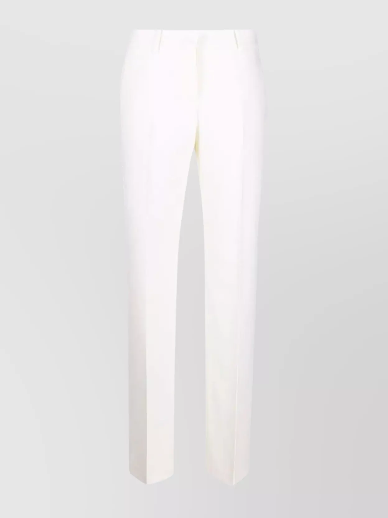 Ermanno Scervino Straight Leg Trousers With Belt Loops And Pockets In White