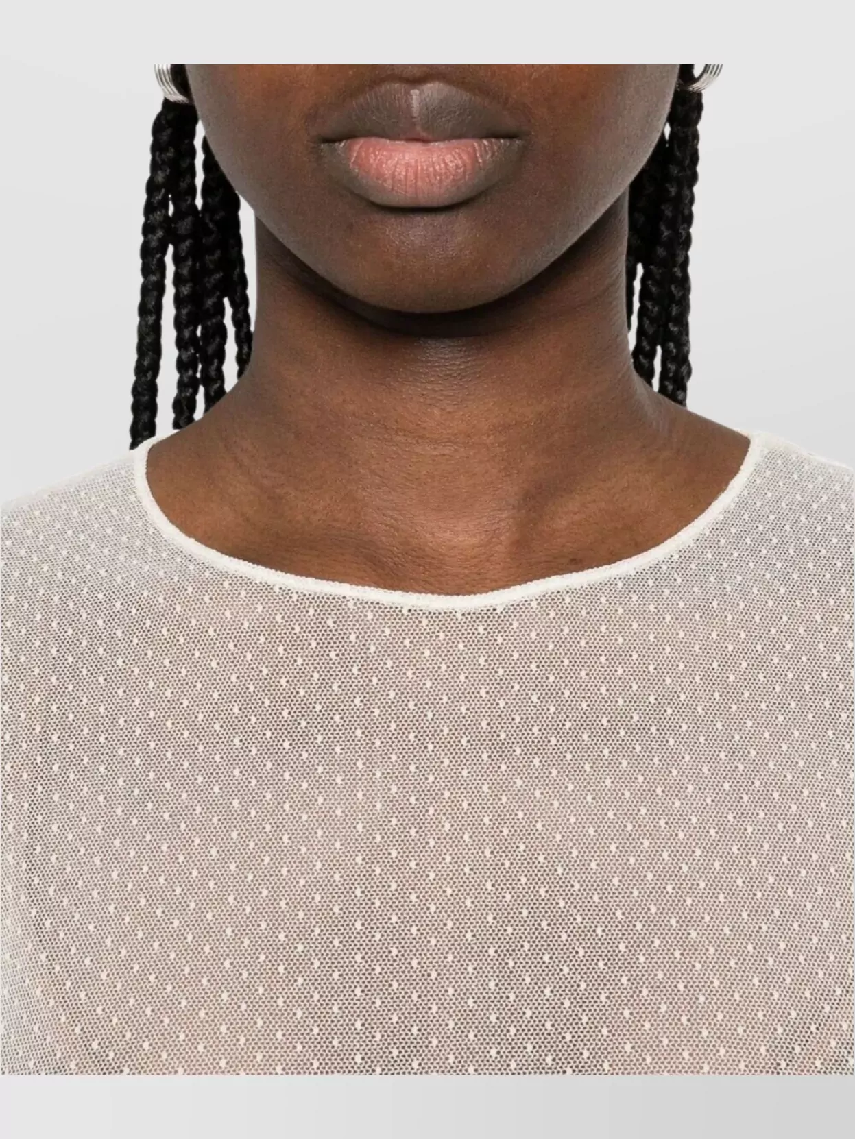 Uma Wang Lightweight Sheer Stretch Fit Long Sleeve Top