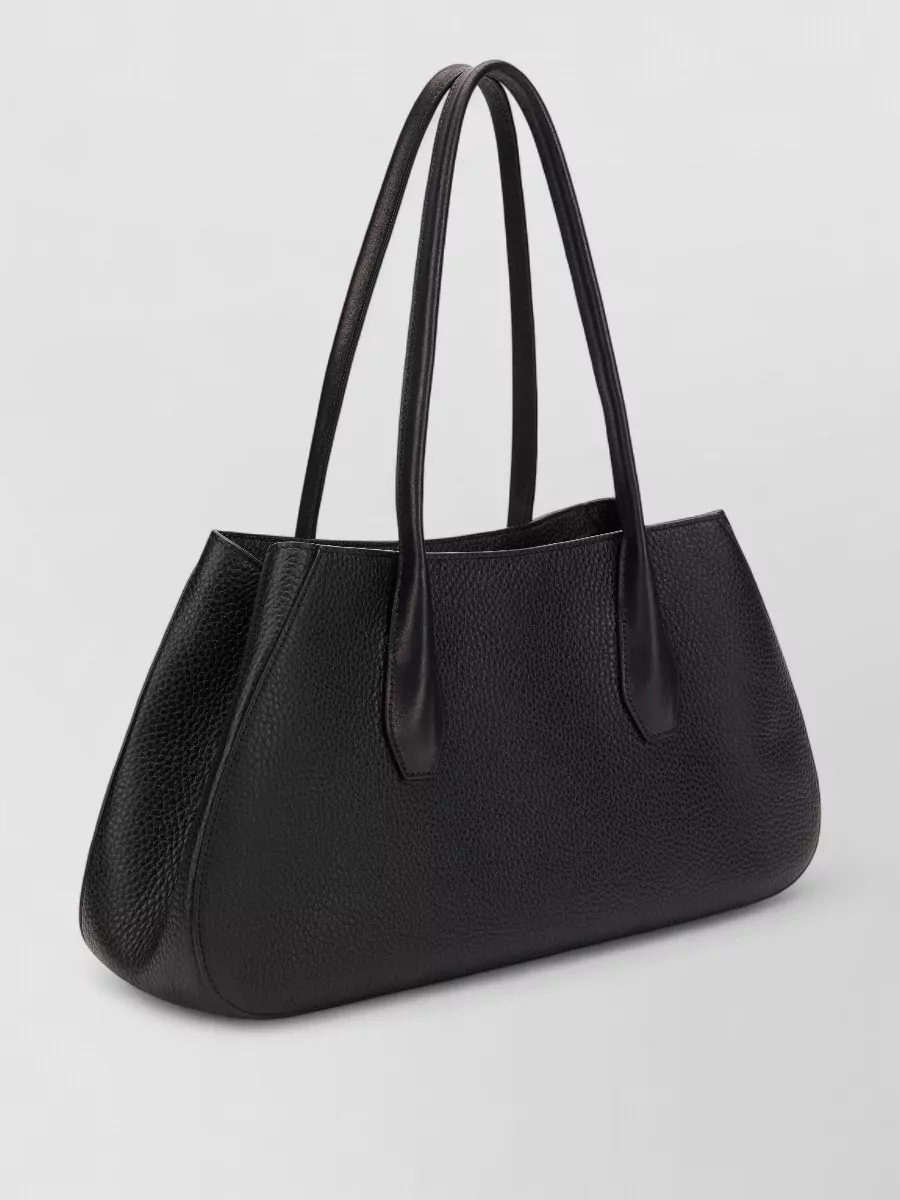 The Row Alger Leather Shoulder Bag Medium Size