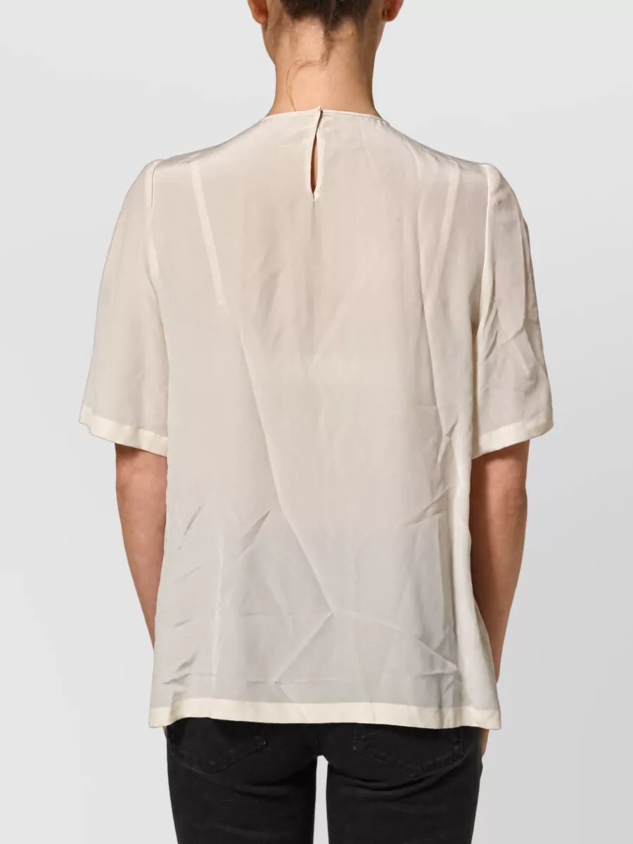 Dolce&Gabbana Silk Lace Short-Sleeve Blouse