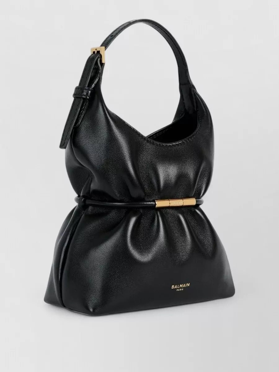 Balmain Mini Lambskin Shoulder Bag