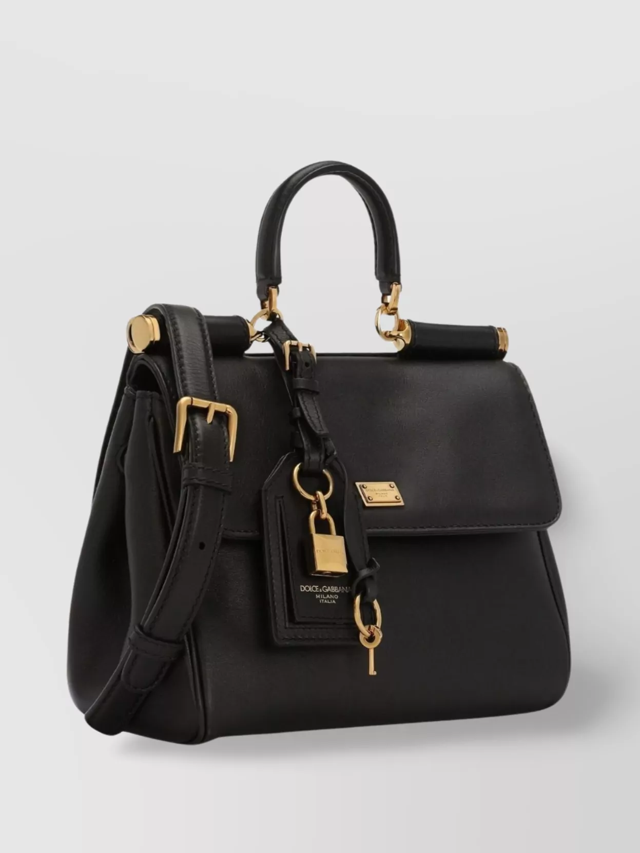 Dolce & Gabbana Soft Leather Handbag With Detachable Shoulder Strap