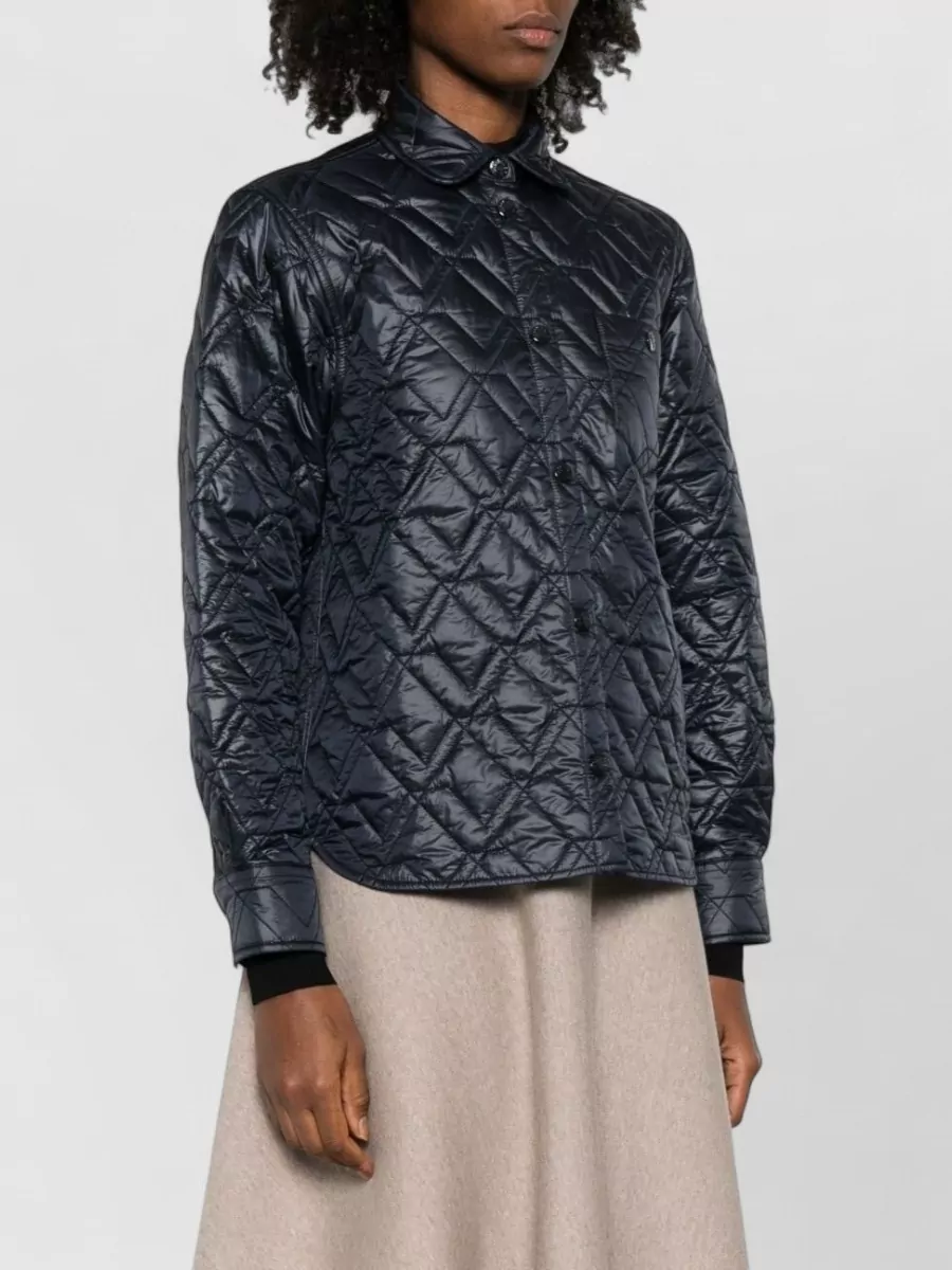 Moncler Quilted Jacket In Cotton Blend