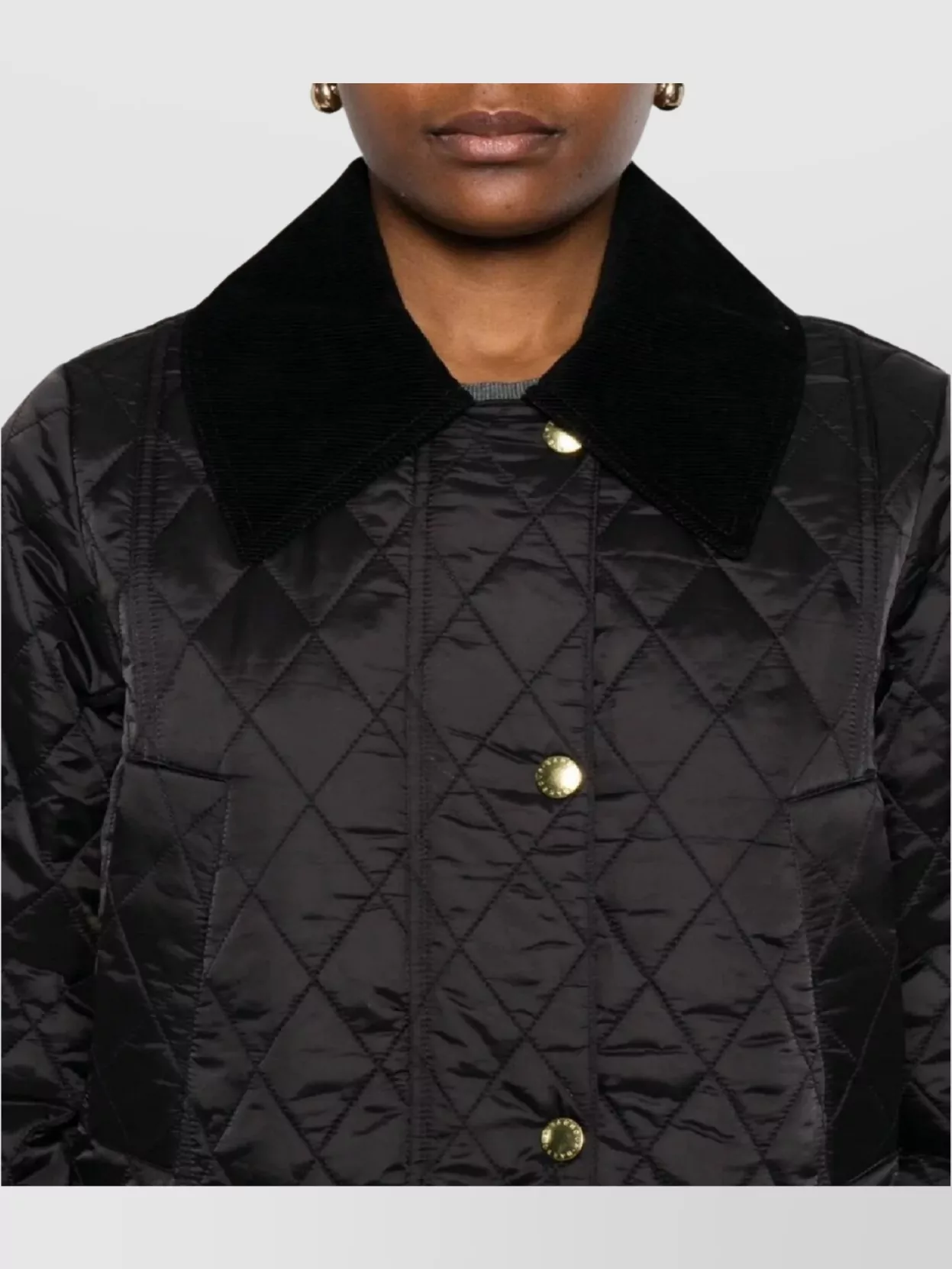 Barbour Contemporary Quilted Jacket Corduroy Collar
