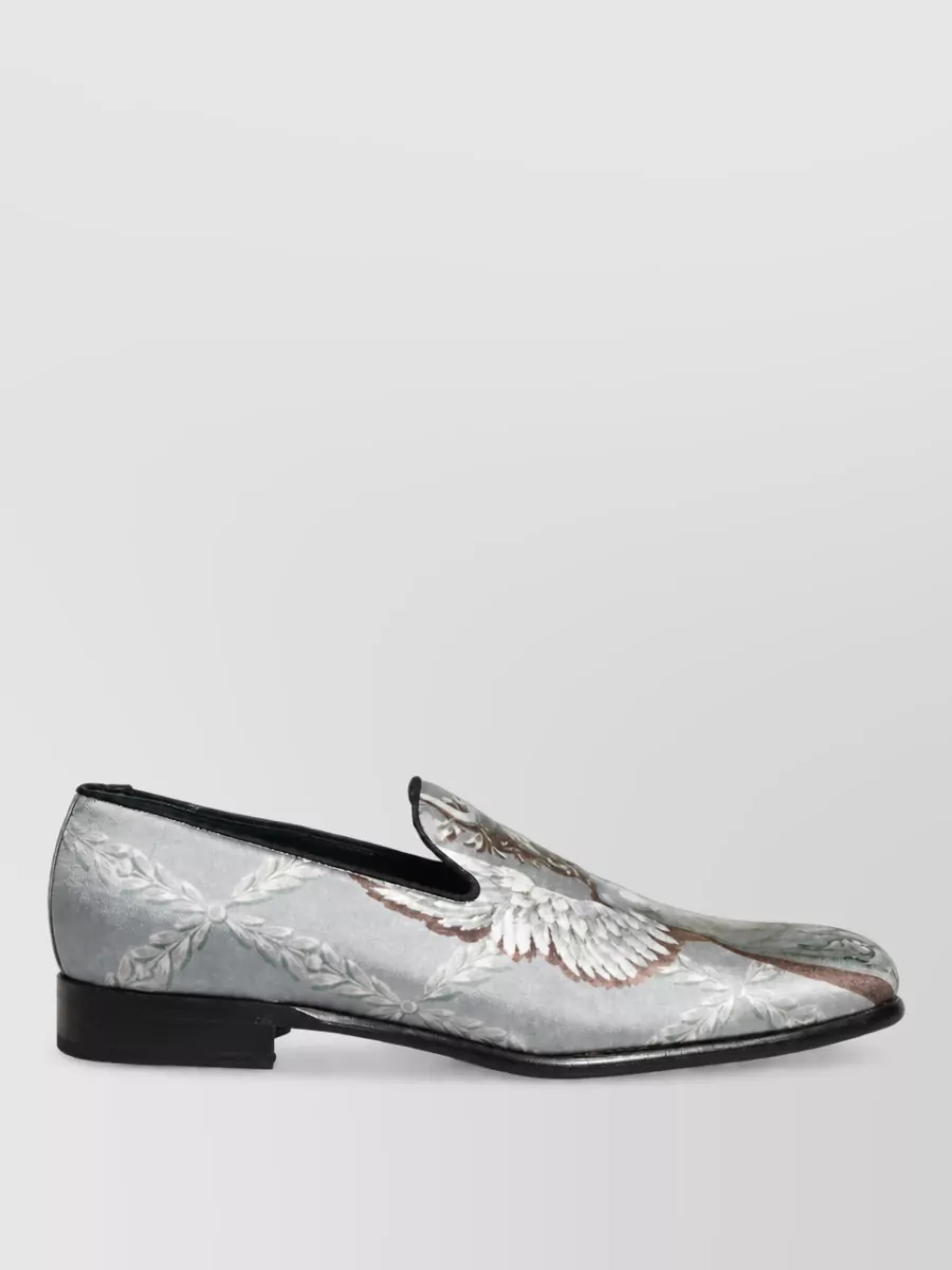 Dolce&Gabbana Leather Baroque Slippers