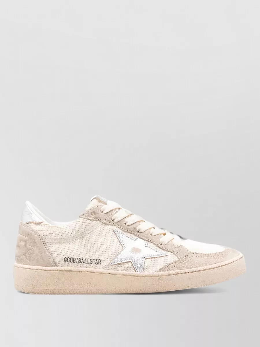 Golden Goose Leather Crochet Low-Top Sneakers