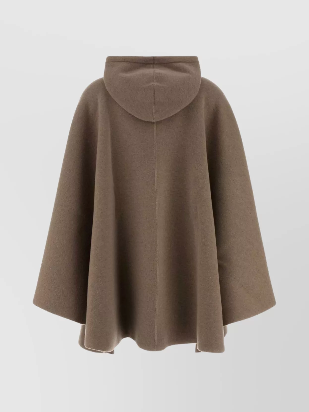 Bottega Veneta Cashmere Cape With Flared Hem And Hood In Neutral