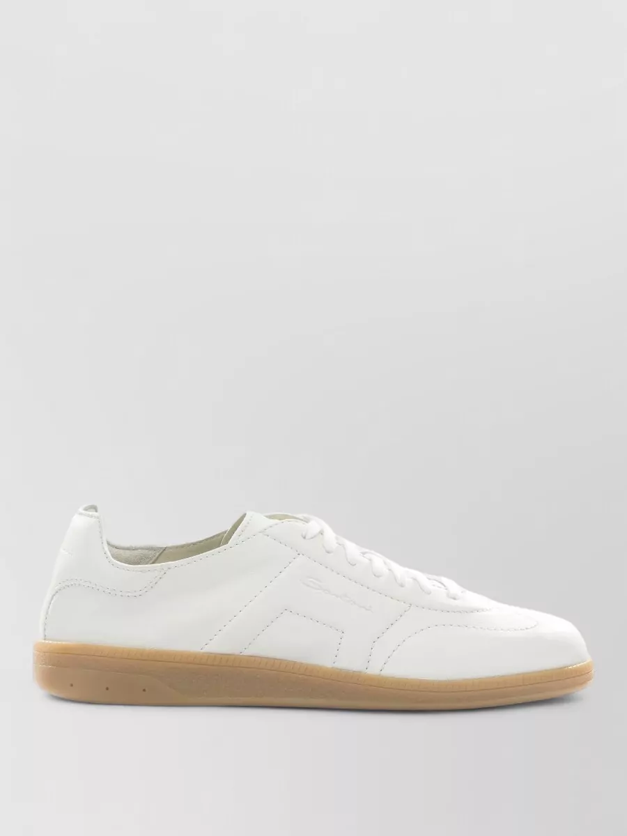 Santoni Oly Sneakers Low Top Perforated Rubber Sole