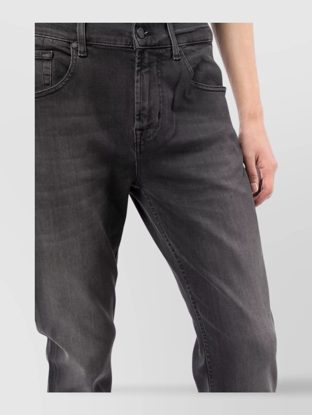 7 FOR ALL MANKIND DENIM TROUSERS FEATURING BELT LOOPS
