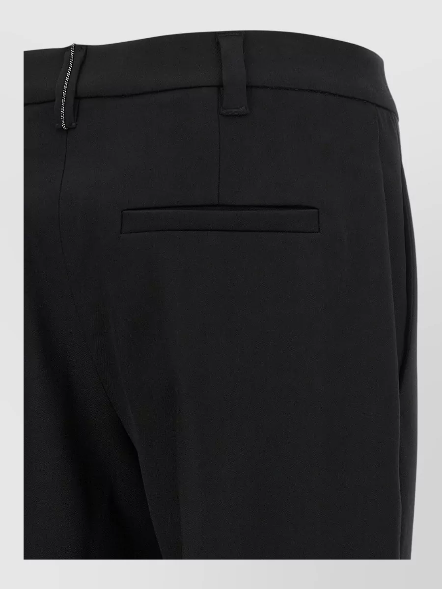 Brunello Cucinelli Virgin Wool Pleated Tapered Trousers