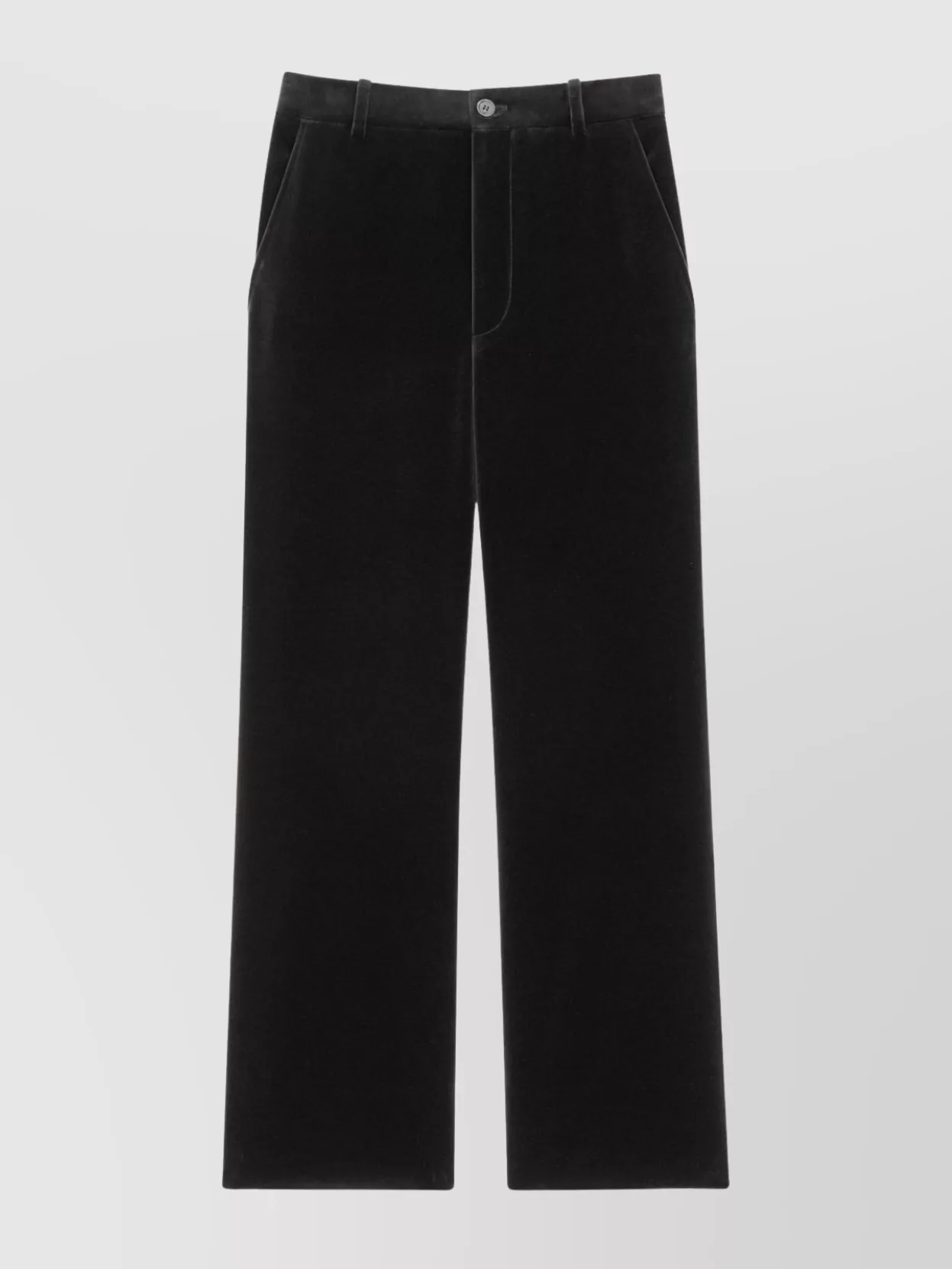 Saint Laurent Velvet Trousers Featuring Pockets In Black