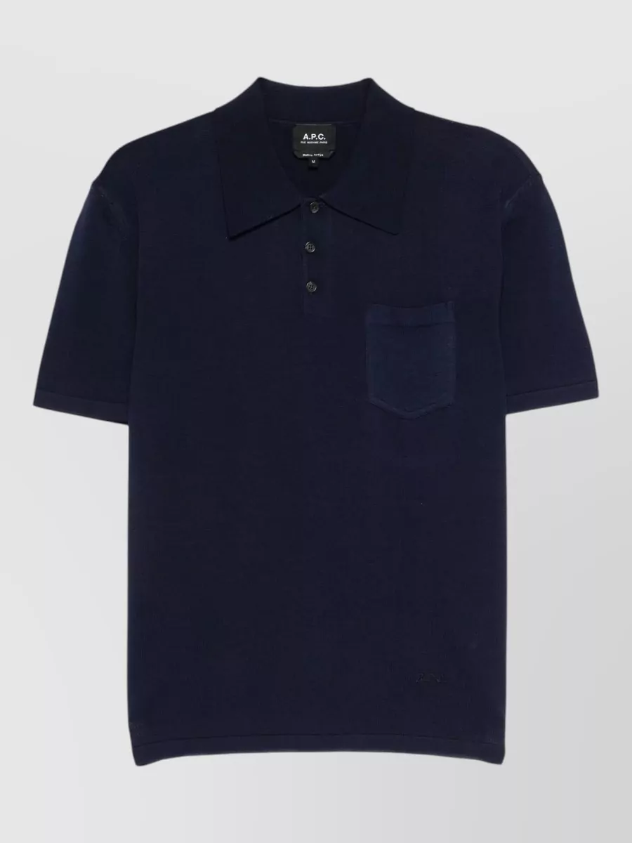 A.P.C. knitted short-sleeve polo shirt