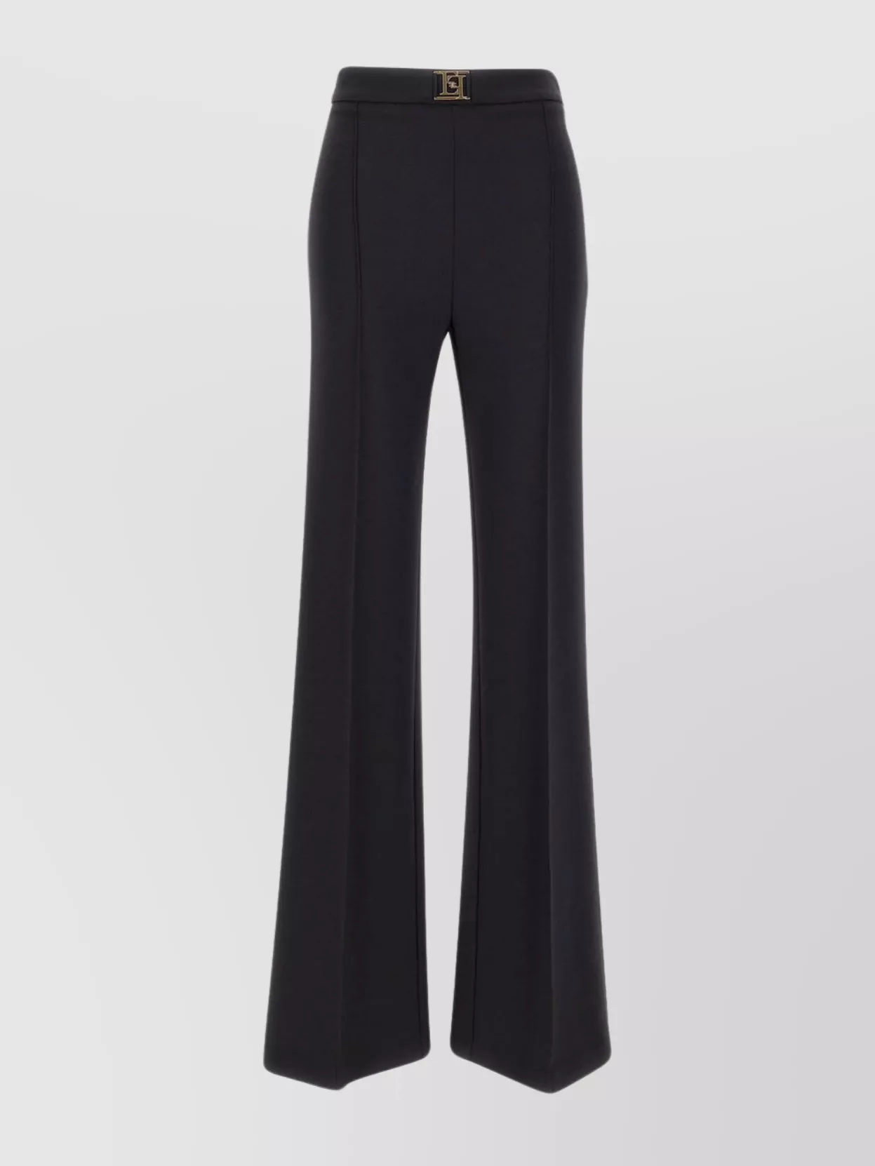 Shop Elisabetta Franchi "daily" Flared Palazzo Trousers With Double Stretch