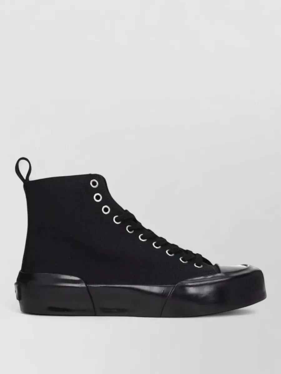 Jil Sander Canvas High-Top Sneakers