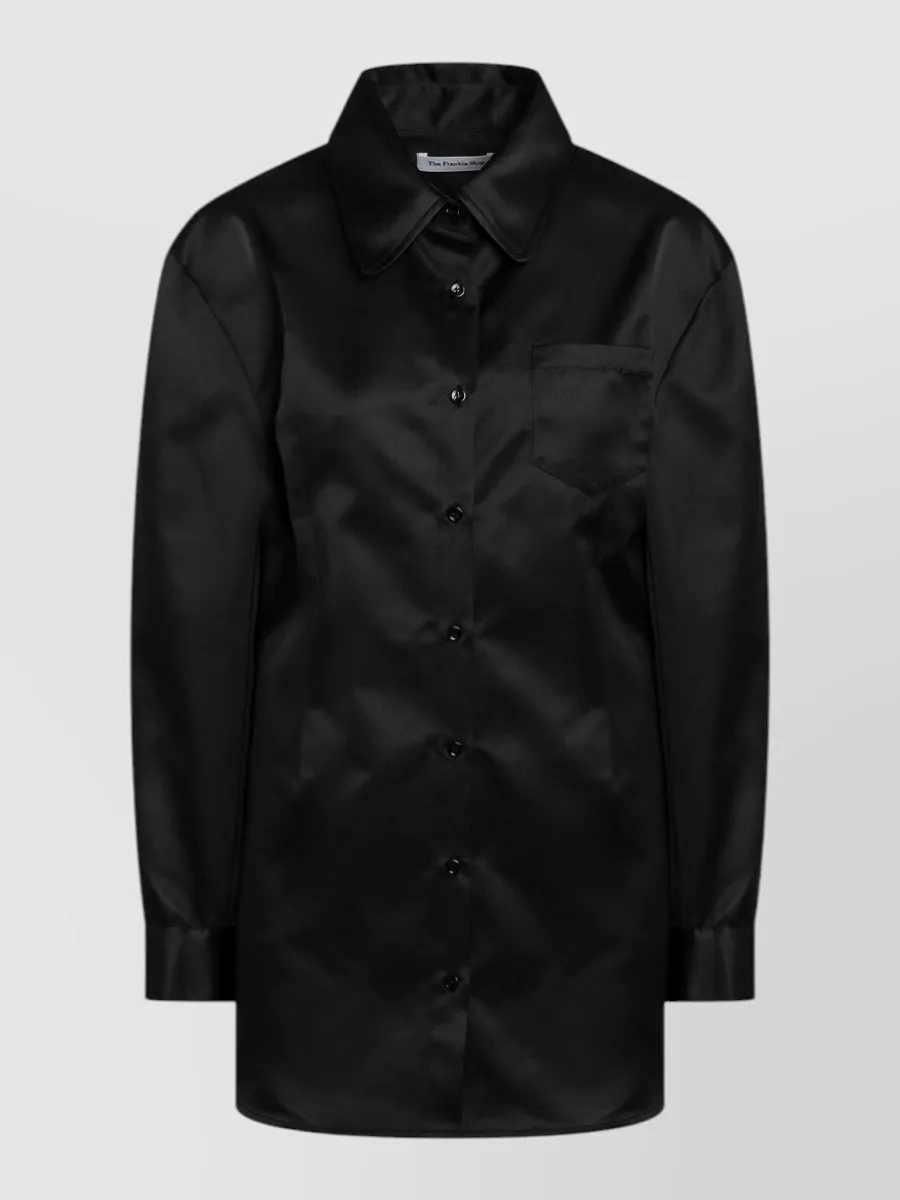 The Frankie Shop Satin shirt dress