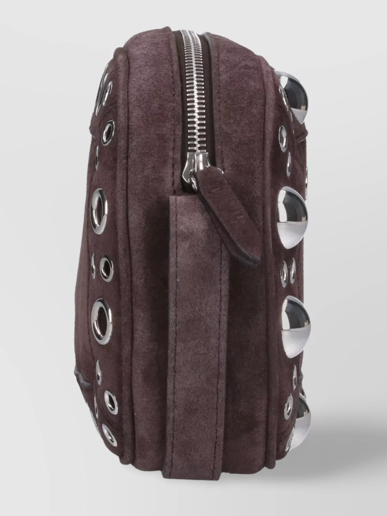 Valentino Studded Suede Shoulder Bag With Adjustable Strap