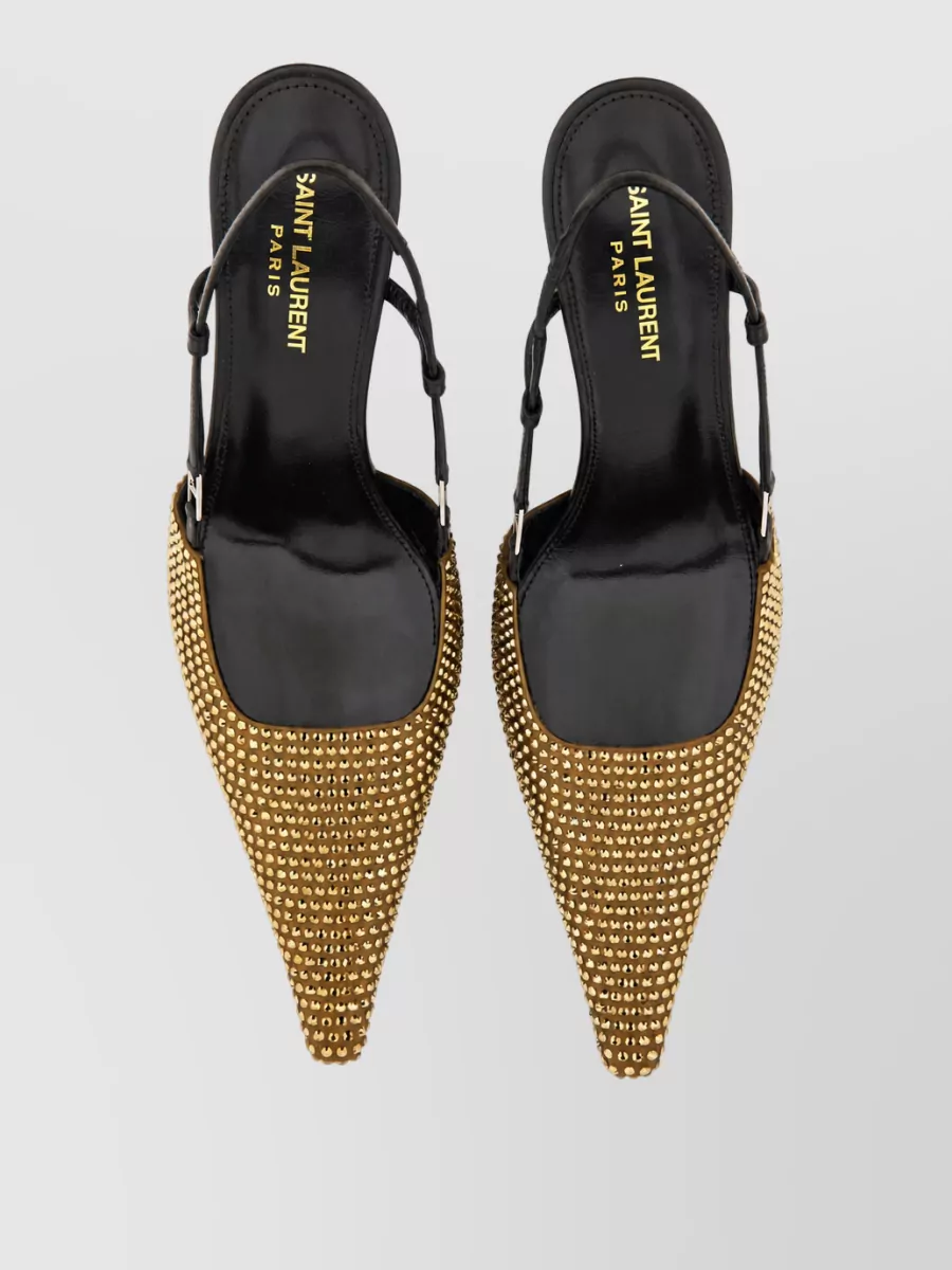 Saint Laurent Silk Stone 70 Mules