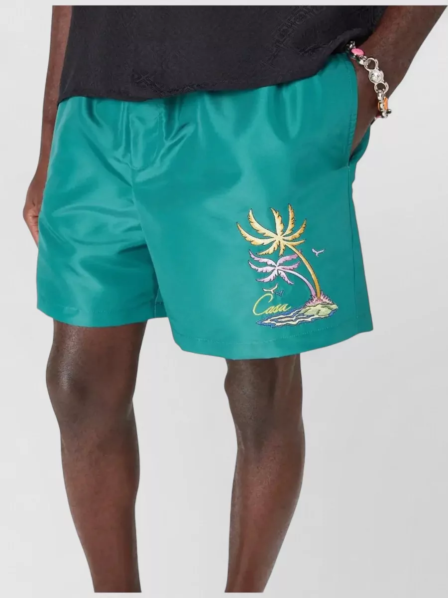 Casablanca Logo-Print Swim Shorts