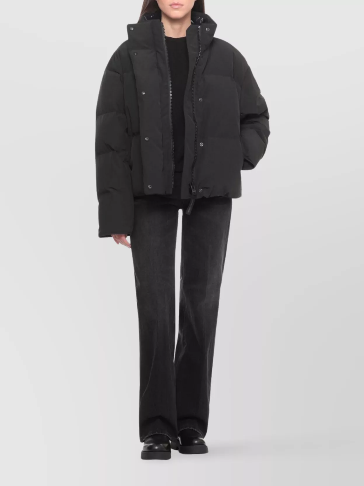 Canada Goose Cropped Down Jacket High Neck