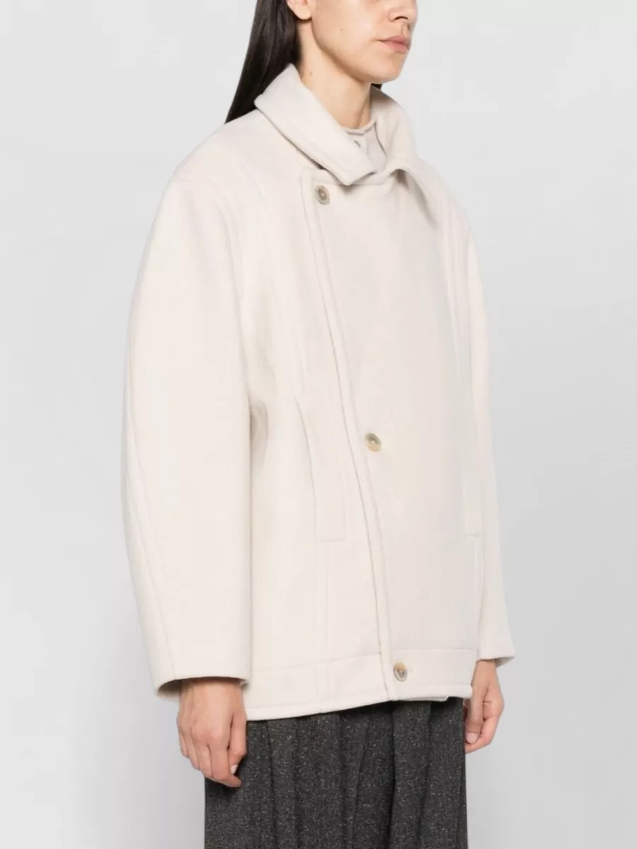 Semicouture Virgin Wool Oversized Double-Breasted Coat