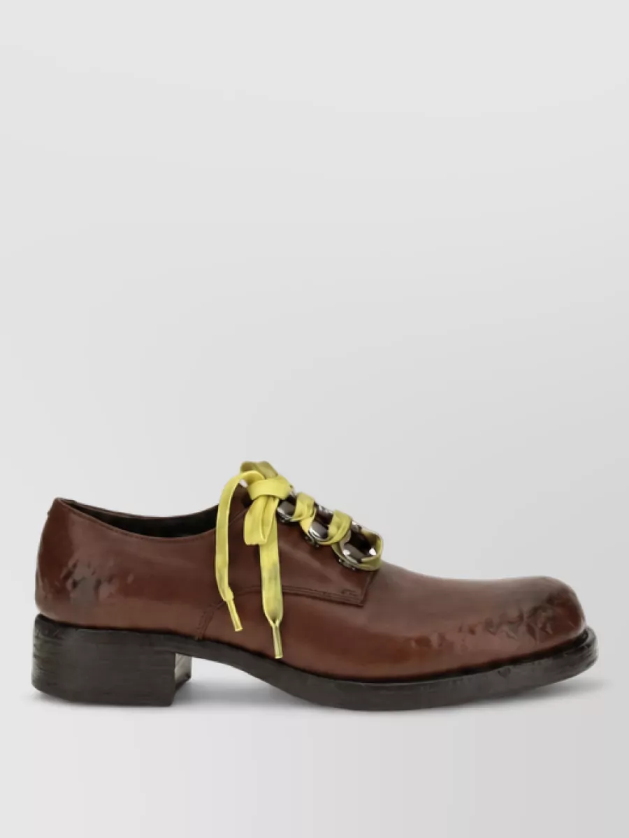 Prada Leather Lace-Up Loafers
