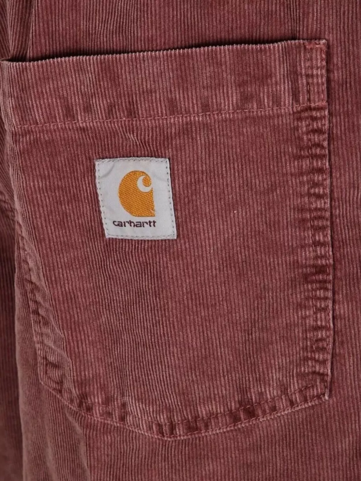 Carhartt Corduroy Elastic Waistband Back Pocket Shorts In Red