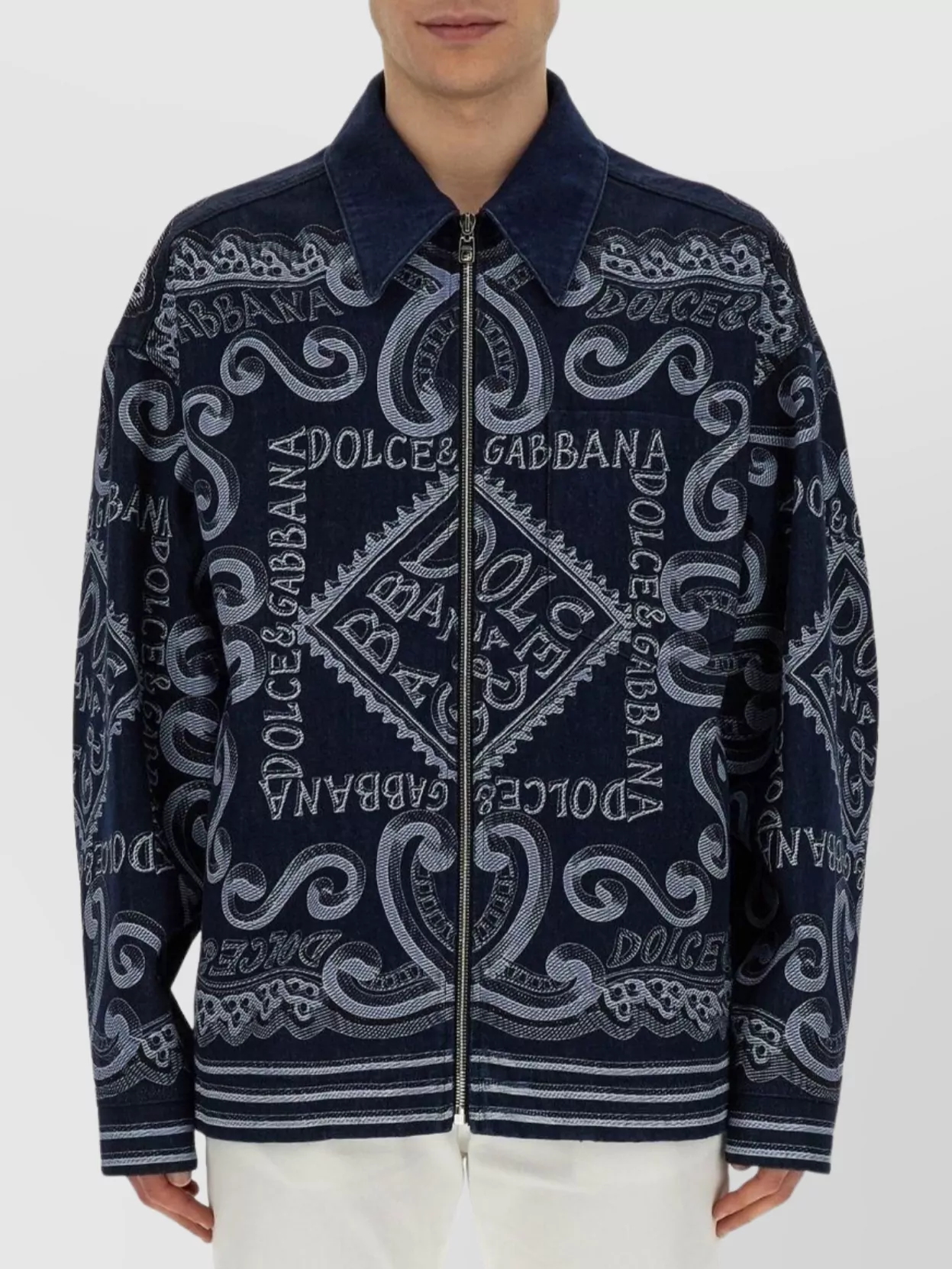 Dolce&Gabbana Embroidered Collar Cardigan With Pockets