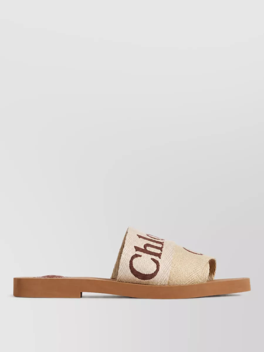 Chloé Linen Slides