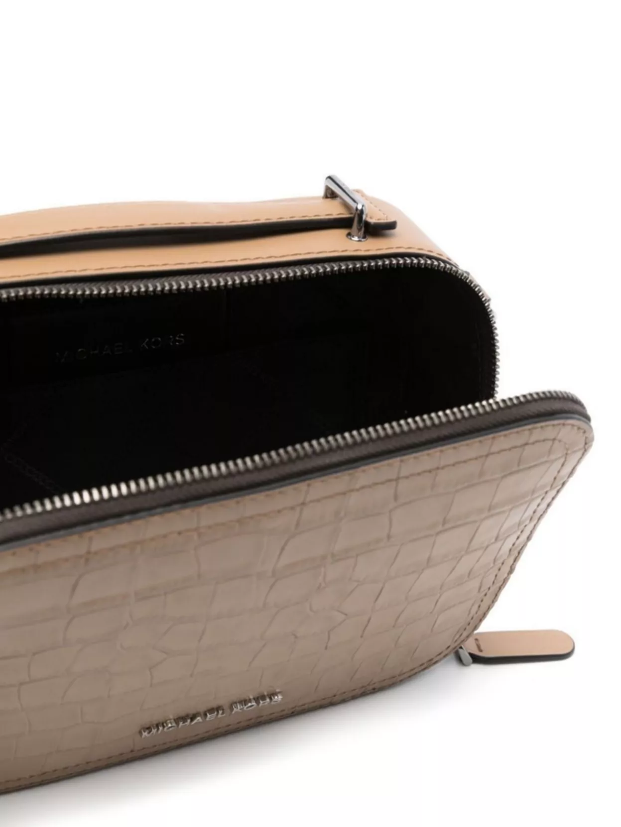 Michael Kors Crocodile Embossed Messenger Bag With Adjustable Strap