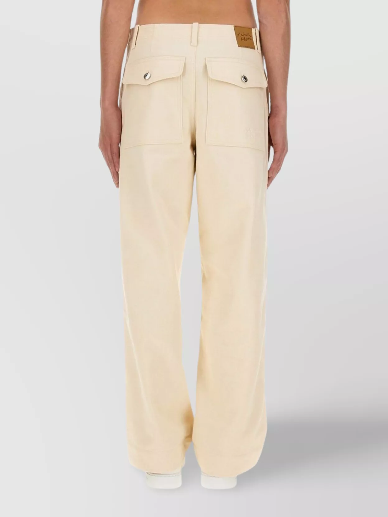 Maison Kitsuné Trousers With Belt Loops And Wide Leg
