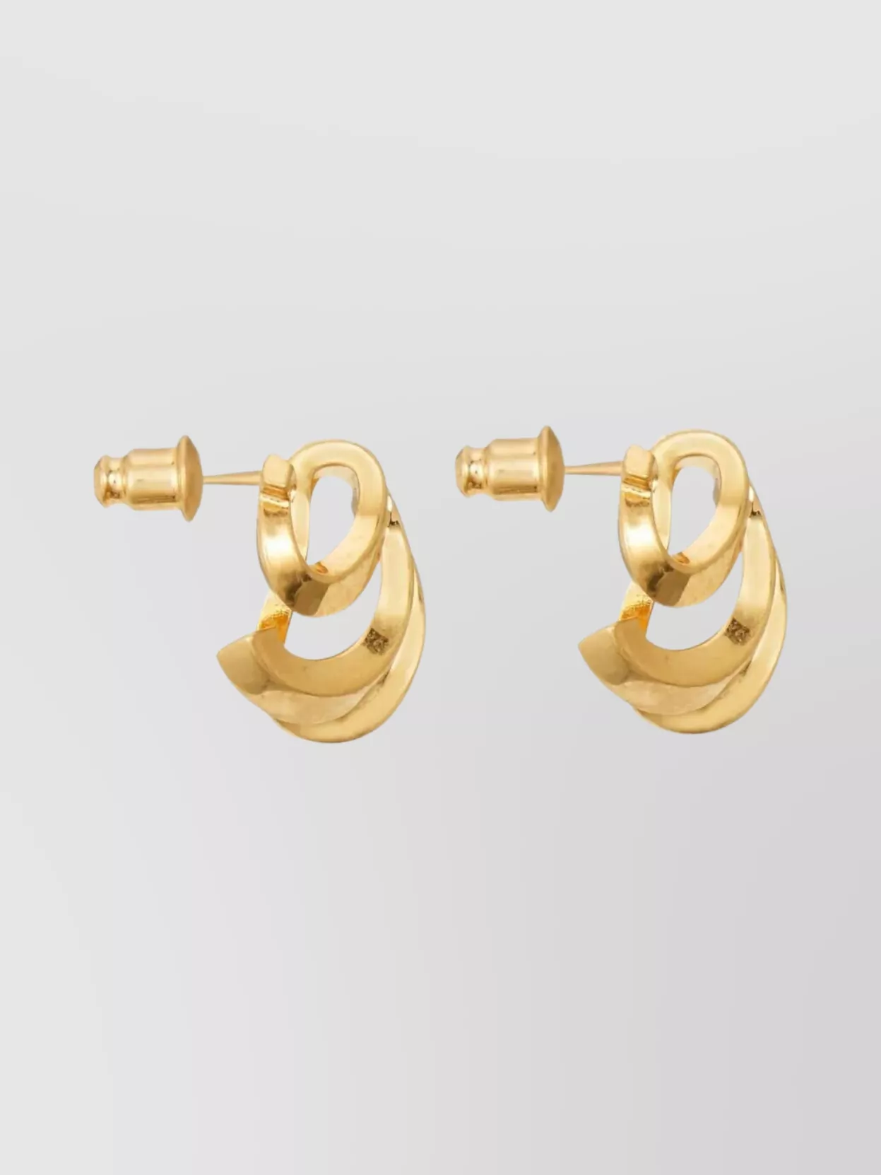 Ferragamo Triple Gancini Earrings Gold-Tone Finish