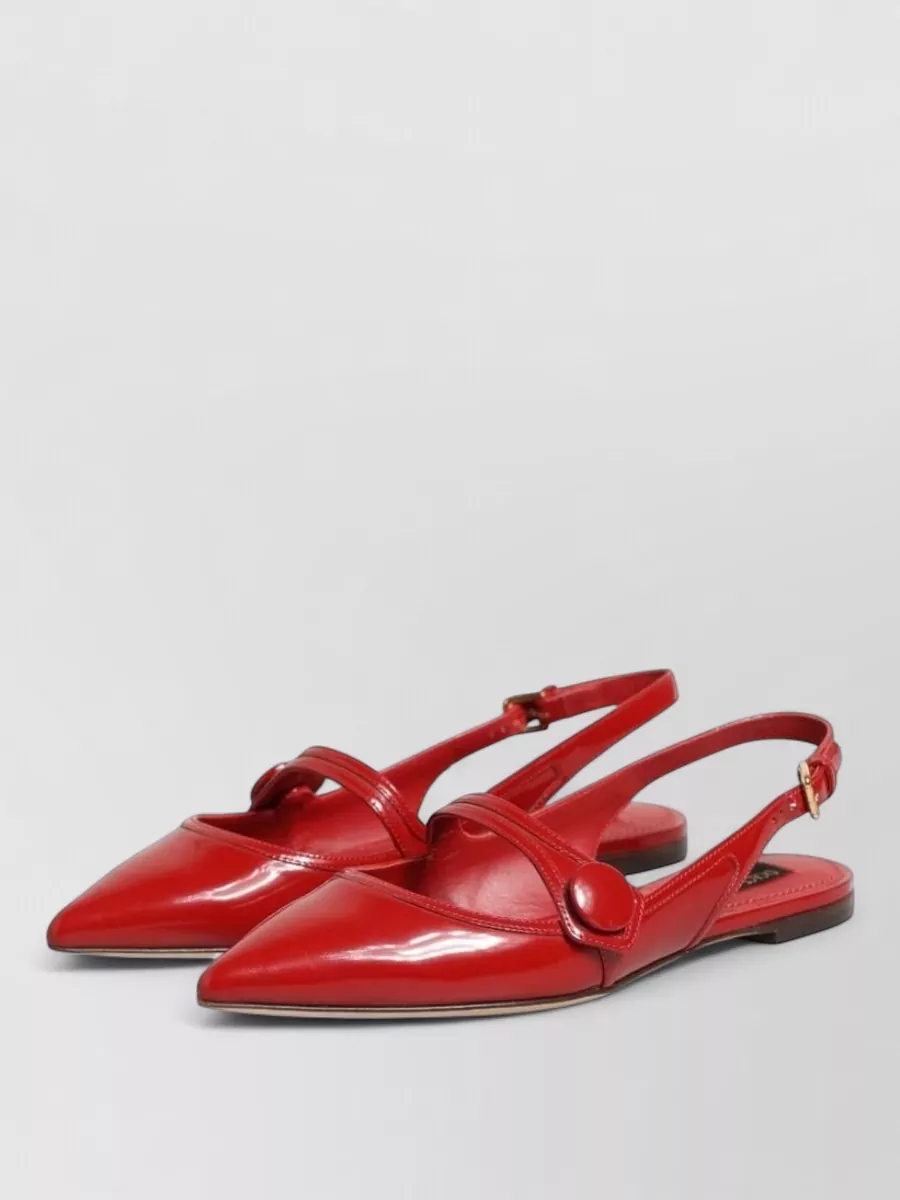 Dolce&Gabbana leather slingback flats