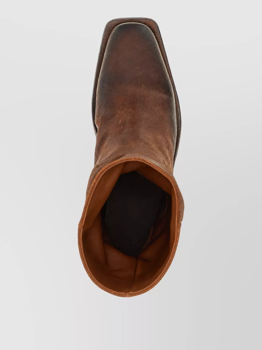 Marsell Leather Texan Ankle Boots