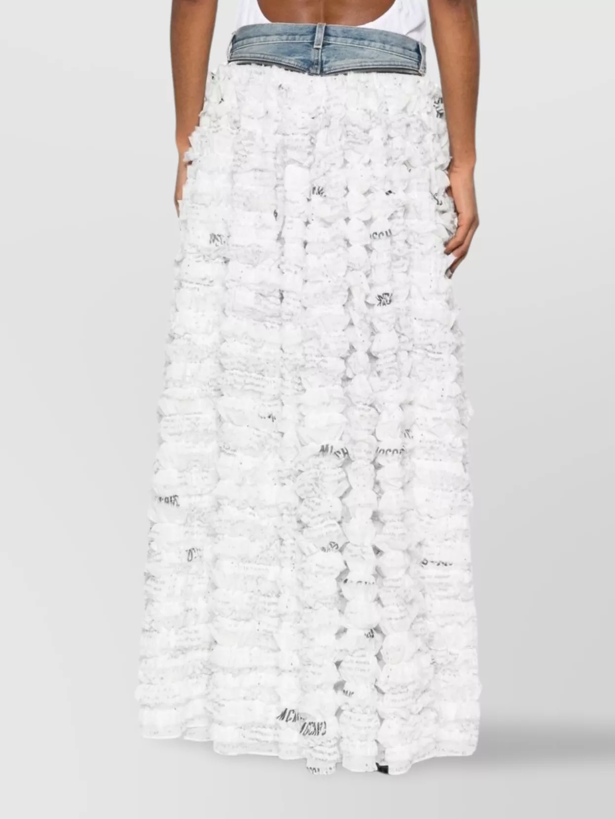 Moschino Straight Trousers With Detachable Ruffle Panels