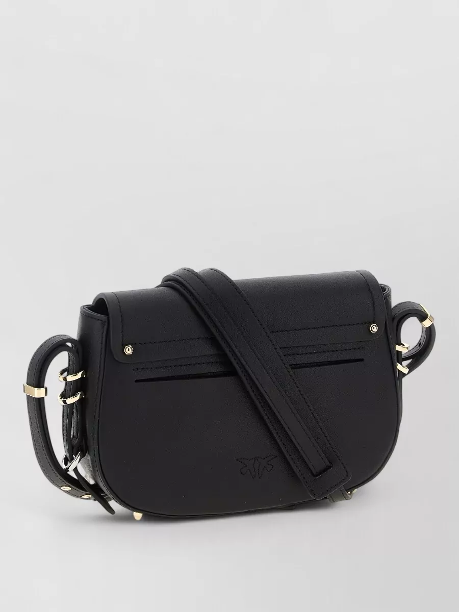 Pinko mini calfskin leather shoulder bag