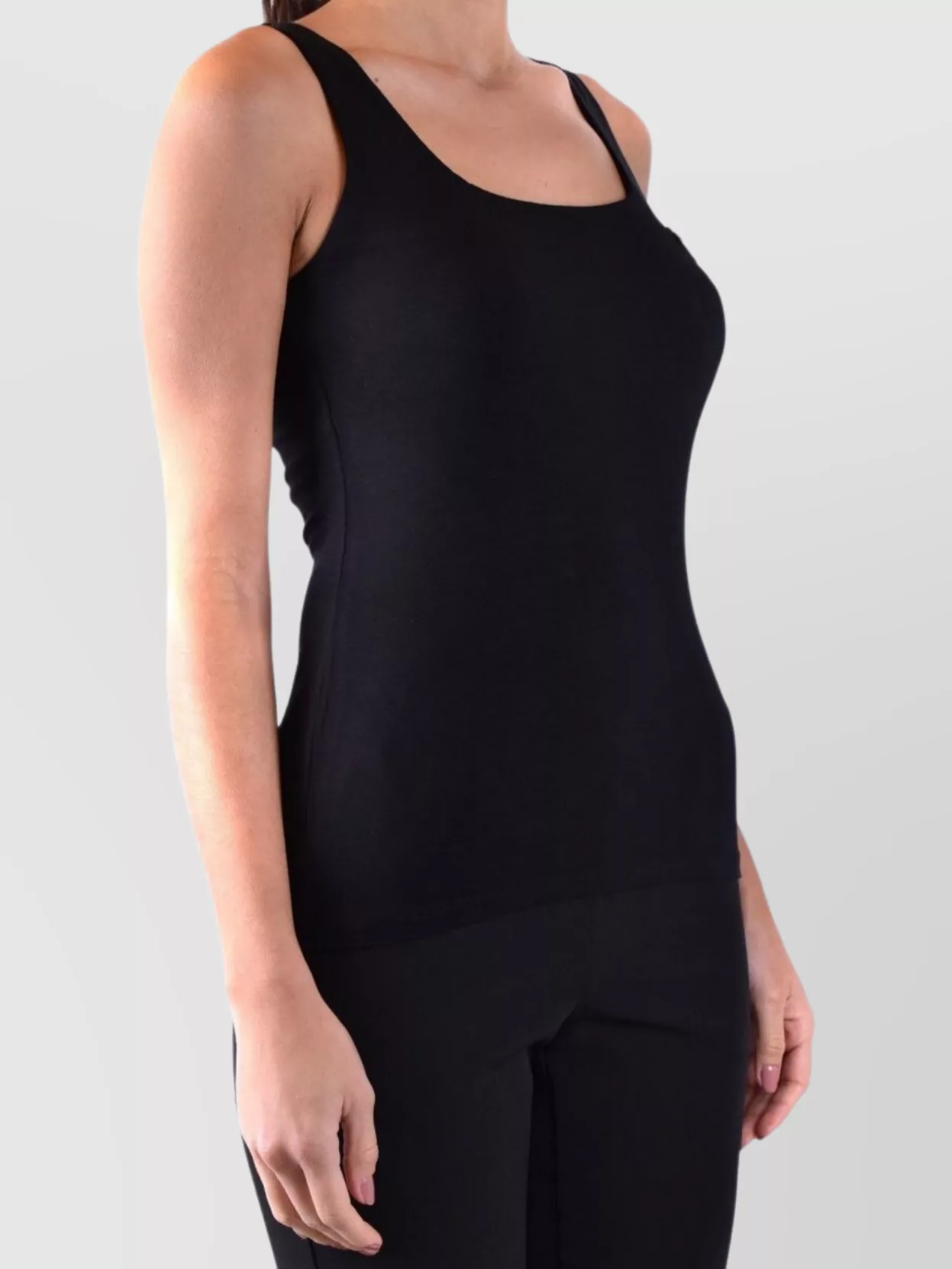 Philipp Plein Sleeveless Square Neck Fitted Tops
