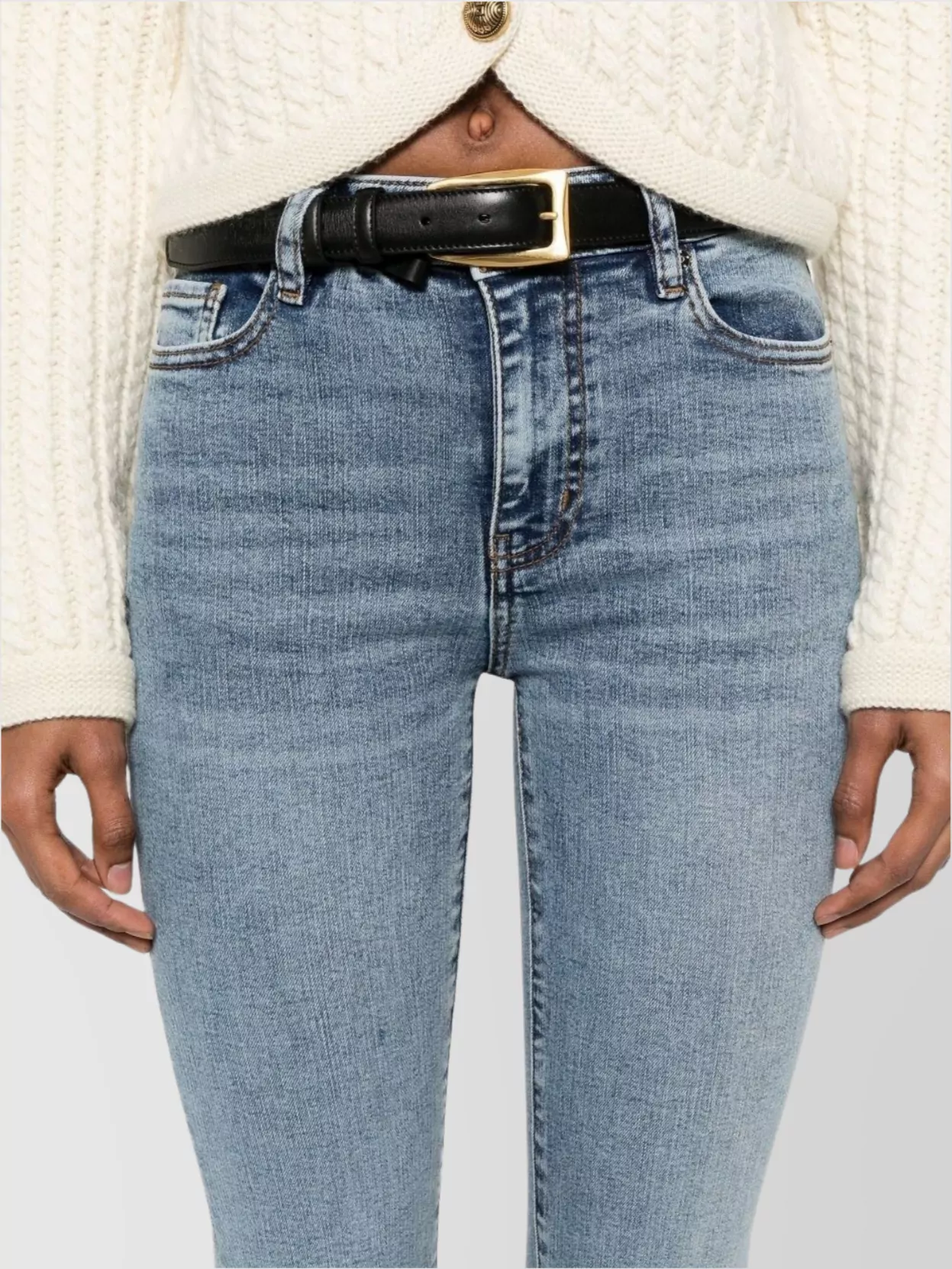 Frame Mini Boot Cropped Flared Trousers