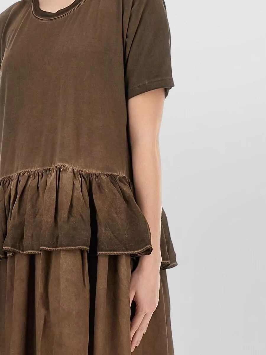 Uma Wang Belted Long-Sleeve Midi Dress