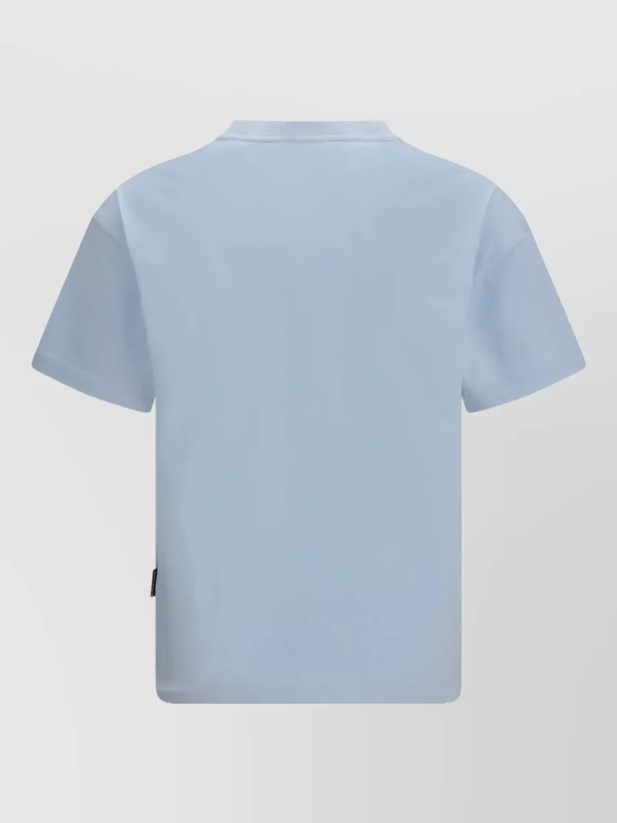 Palm Angels Cotton Logo Print Regular Fit T Shirt