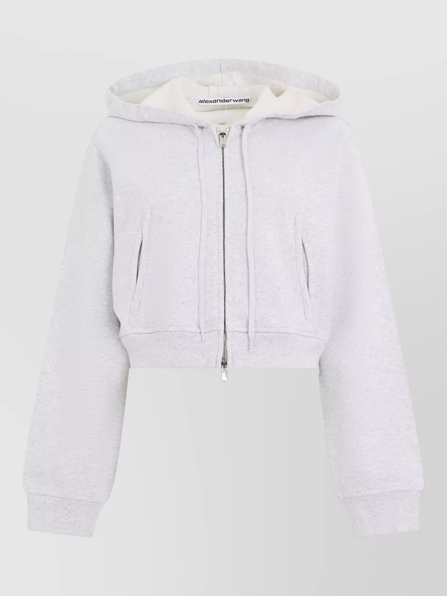 Alexander Wang Cropped Zip Hoodie