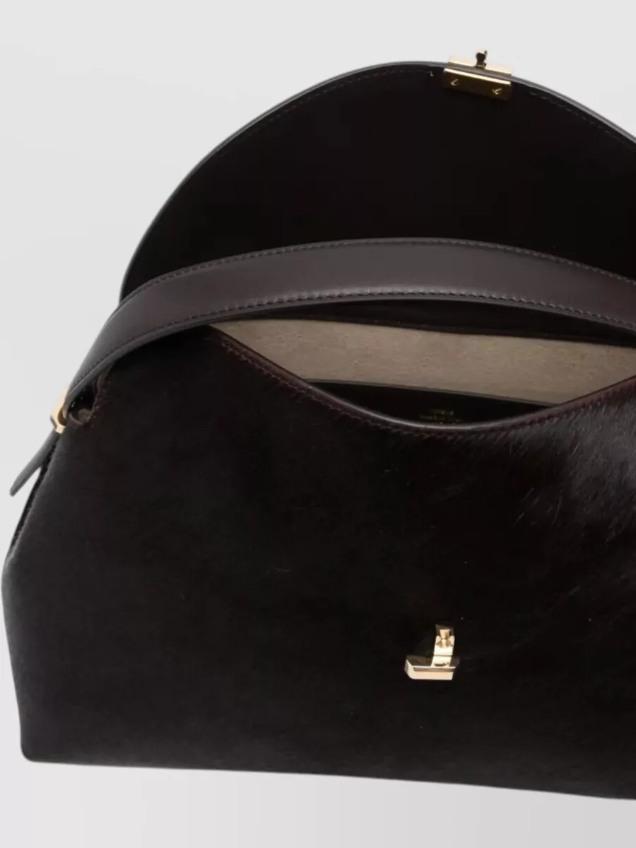 Totême Pony Leather Top Handle Shoulder Bag