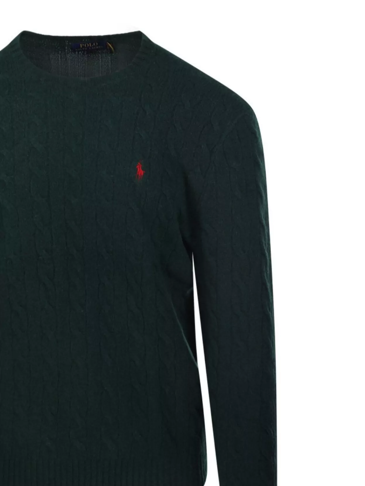 Ralph Lauren Cable Knit Pullover With Ribbed Cuffs