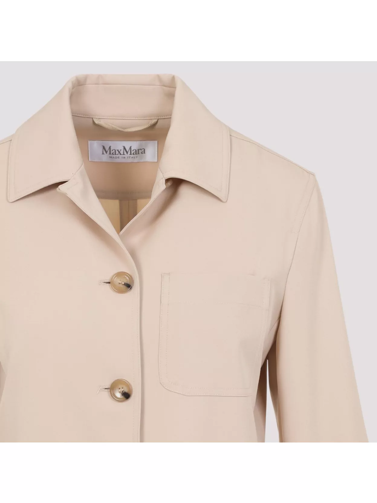 Max Mara Wool Belted Puffed Sleeve Jacket
