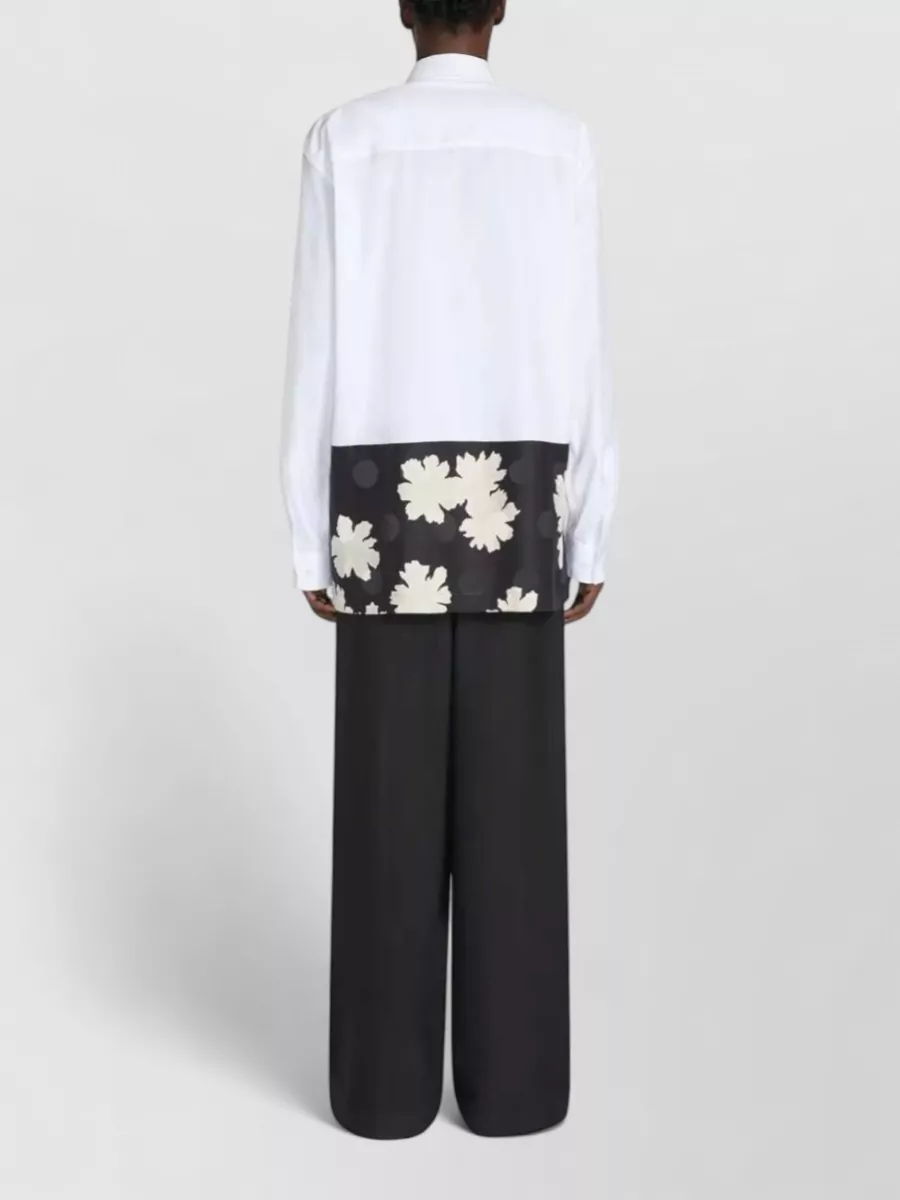 Dries Van Noten Floral Print Long Sleeve Shirt