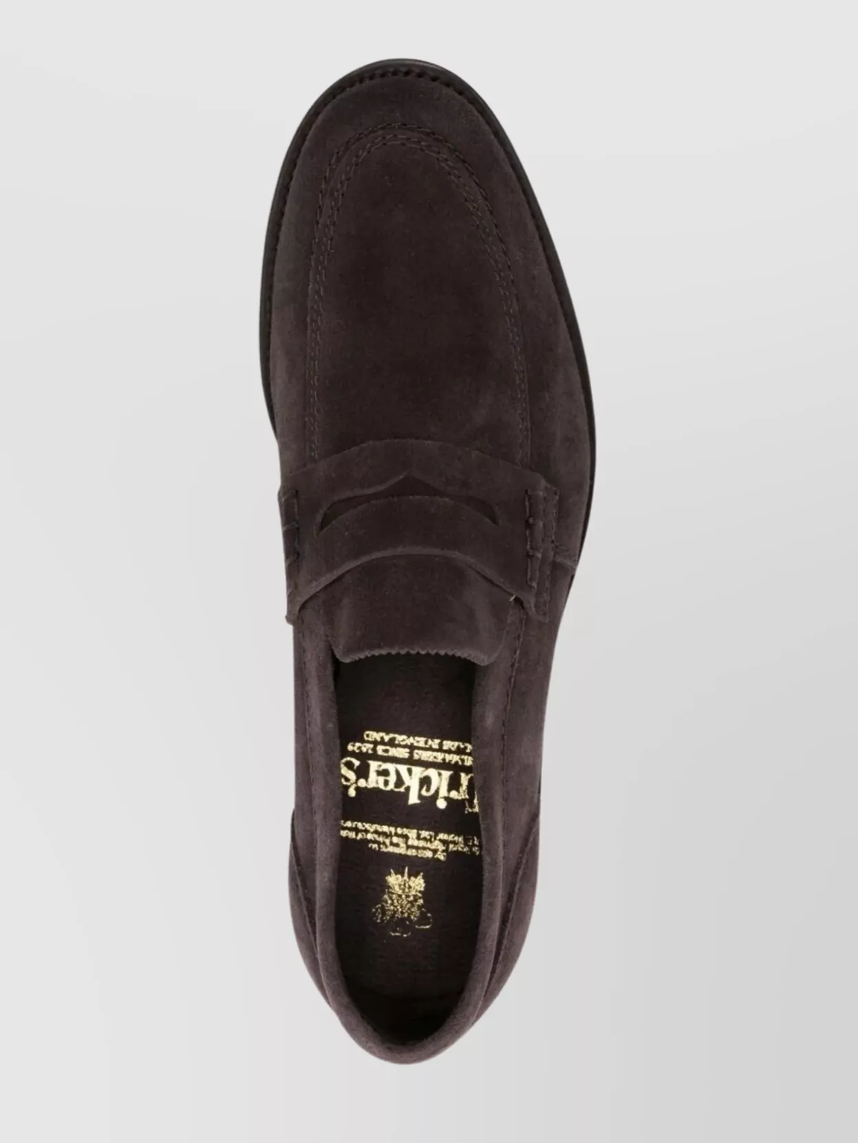 Tricker's Almond Toe Penny Strap Suede Loafers