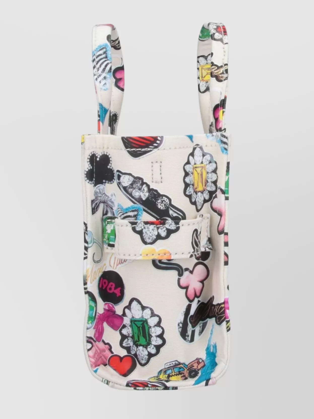 MARC JACOBS GRAPHIC PRINT TOTE BAG WITH TOP HANDLES AND DETACHABLE STRAP