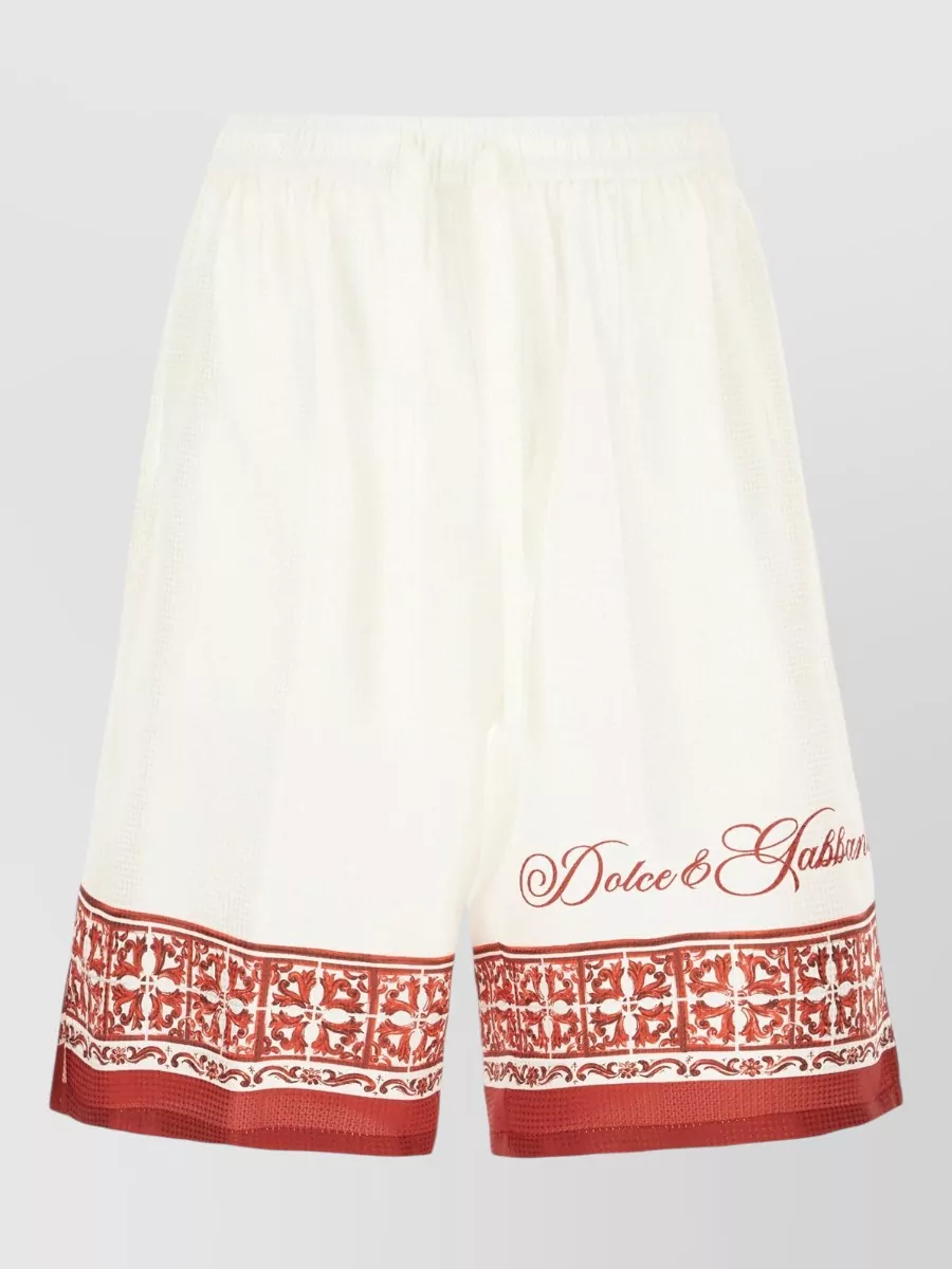 Dolce&Gabbana silk printed swim shorts