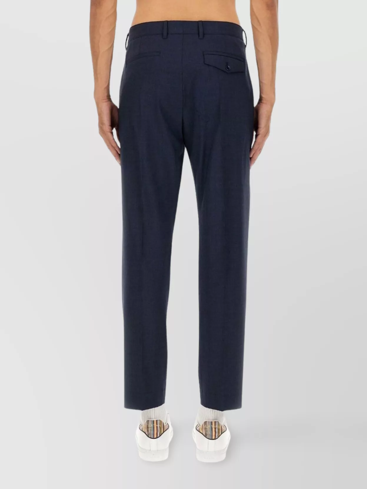 Paul Smith Tailored Trousers Cropped Length In Blue