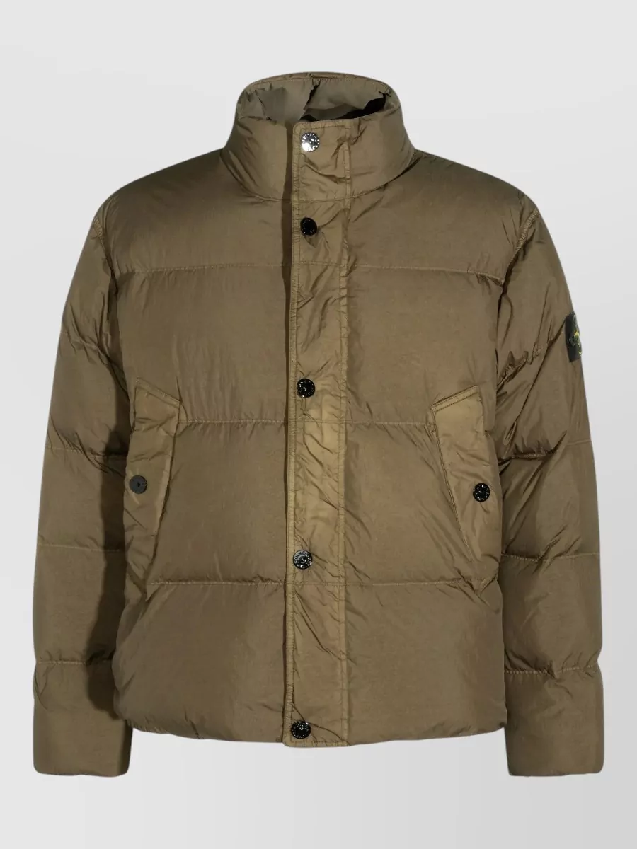 Stone Island padded stand collar coat